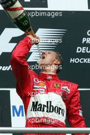 25.07.2004 Hockenheim, Germany, F1, Sunday. July, Michael Schumacher, GER, Ferrari - Formula 1 World Championship, Rd 12, Podium, Grosser Mobil 1 Preis von Deutschland, GER, Hockenheimring Baden-Württemberg