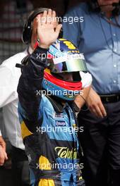 25.07.2004 Hockenheim, Germany, F1, Sunday. July, Fernando Alonso, ESP, Renault F1 Team , at Park Ferme - Formula 1 World Championship, Rd 12, Race, Grosser Mobil 1 Preis von Deutschland, GER, Hockenheimring Baden-Württemberg