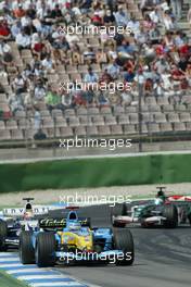 25.07.2004 Hockenheim, Germany, F1, Sunday. July, Jarno Trulli, ITA, Renault F1 Team - Formula 1 World Championship, Rd 12, Race, Grosser Mobil 1 Preis von Deutschland, GER, Hockenheimring Baden-Württemberg