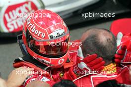 25.07.2004 Hockenheim, Germany, F1, Sunday. July, Michael Schumacher, GER, Ferrari, at Park Ferme - Formula 1 World Championship, Rd 12, Race, Grosser Mobil 1 Preis von Deutschland, GER, Hockenheimring Baden-Württemberg