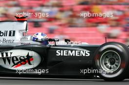 24.07.2004 Hockenheim, Germany,  F1, Saturday, David Coulthard (GBR), West McLaren Mercedes MP4-19B - Formula 1 World Championship, Rd 12, Grosser Mobil 1 Preis von Deutschland, GER, Hockenheimring Baden-Württemberg