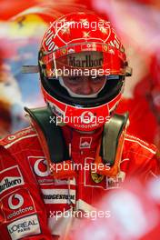 24.07.2004 Hockenheim, Germany, F1, Saturday, July, Michael Schumacher, GER, Scuderia Ferrari Marlboro, F2004, Pitlane, Box, Garage - Formula 1 World Championship, Rd 12, Practice, Grosser Mobil 1 Preis von Deutschland, GER, Hockenheimring Baden-Württemberg