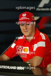 24.07.2004 Hockenheim, Germany, F1, Saturday, July, Michael Schumacher, GER, Ferrari - Formula 1 World Championship, Rd 12, Official FIA Press Conference, Grosser Mobil 1 Preis von Deutschland, GER, Hockenheimring Baden-Württemberg