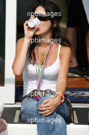 24.07.2004 Hockenheim, Germany,  F1, Saturday, Connie Montoya (COL), wife of Juan-Pablo Montoya (COL) - Formula 1 World Championship, Rd 12, Grosser Mobil 1 Preis von Deutschland, GER, Hockenheimring Baden-Württemberg