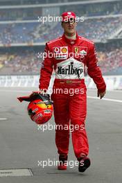 24.07.2004 Hockenheim, Germany, F1, Saturday, July, Michael Schumacher, GER, Ferrari - Formula 1 World Championship, Rd 12, Practice, Grosser Mobil 1 Preis von Deutschland, GER, Hockenheimring Baden-Württemberg