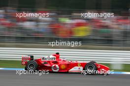 24.07.2004 Hockenheim, Germany,  F1, Saturday, Rubens Barrichello (BRA), Scuderia Ferrari Marlboro F2004 - Formula 1 World Championship, Rd 12, Grosser Mobil 1 Preis von Deutschland, GER, Hockenheimring Baden-Württemberg