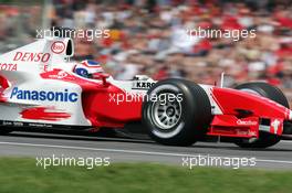 24.07.2004 Hockenheim, Germany,  F1, Saturday, Olivier Panis (FRA), Panasonic Toyota Racing TF104 - Formula 1 World Championship, Rd 12, Grosser Mobil 1 Preis von Deutschland, GER, Hockenheimring Baden-Württemberg