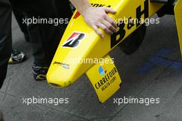 24.07.2004 Hockenheim, Germany, F1, Saturday, July, Giorgio Pantano, ITA, Jordan snapped off during the first session - Formula 1 World Championship, Rd 12, Practice, Grosser Mobil 1 Preis von Deutschland, GER, Hockenheimring Baden-Württemberg