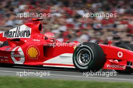 24.07.2004 Hockenheim, Germany,  F1, Saturday, Michael Schumacher (GER), Scuderia Ferrari Marlboro F2004 - Formula 1 World Championship, Rd 12, Grosser Mobil 1 Preis von Deutschland, GER, Hockenheimring Baden-Württemberg