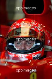 24.07.2004 Hockenheim, Germany, F1, Saturday, July, Michael Schumacher, GER, Scuderia Ferrari Marlboro, F2004, Pitlane, Box, Garage - Formula 1 World Championship, Rd 12, Practice, Grosser Mobil 1 Preis von Deutschland, GER, Hockenheimring Baden-Württemberg