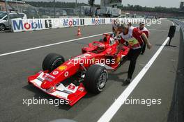 24.07.2004 Hockenheim, Germany, F1, Saturday, July, Michael Schumacher, GER, Scuderia Ferrari Marlboro, F2004, Action, Track  - Formula 1 World Championship, Rd 12, Qualifying, Grosser Mobil 1 Preis von Deutschland, GER, Hockenheimring Baden-Württemberg