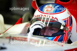 24.07.2004 Hockenheim, Germany, F1, Saturday, July, Jenson Button, GBR, Lucky Strike BAR Honda, BAR006, Pitlane, Box, Garage - Formula 1 World Championship, Rd 12, Practice, Grosser Mobil 1 Preis von Deutschland, GER, Hockenheimring Baden-Württemberg