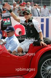 25.07.2004 Hockenheim, Germany,  F1, Sunday, Driver parade, Christian Klien (AUT), Jaguar Racing, Portrait - Formula 1 World Championship, Rd 12, Grosser Mobil 1 Preis von Deutschland, GER, Hockenheimring Baden-Württemberg