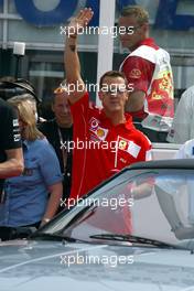 25.07.2004 Hockenheim, Germany, F1, Sunday. July, Michael Schumacher, GER, Ferrari - Formula 1 World Championship, Rd 12, Grosser Mobil 1 Preis von Deutschland, GER, Hockenheimring Baden-Württemberg