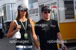 25.07.2004 Hockenheim, Germany, F1, Sunday. July, Jennie Dahlmann, FIN, Model, Jenny, Girl Friend, Girlfriend of Kimi Räikkönen, Portrait, Kimi Raikkonen, FIN, Räikkönen, McLaren Mercedes - Formula 1 World Championship, Rd 12, Grosser Mobil 1 Preis von Deutschland, GER, Hockenheimring Baden-Württemberg