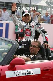 25.07.2004 Hockenheim, Germany,  F1, Sunday, Driver parade, Takuma Sato (JPN), Lucky Strike BAR Honda, Portrait - Formula 1 World Championship, Rd 12, Grosser Mobil 1 Preis von Deutschland, GER, Hockenheimring Baden-Württemberg