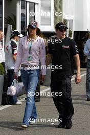 25.07.2004 Hockenheim, Germany, F1, Sunday. July, Jennie Dahlmann, FIN, Model, Jenny, Girl Friend, Girlfriend of Kimi Räikkönen, - Kimi Raikkonen, FIN, Räikkönen, McLaren Mercedes - Formula 1 World Championship, Rd 12, Grosser Mobil 1 Preis von Deutschland, GER, Hockenheimring Baden-Württemberg