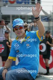 25.07.2004 Hockenheim, Germany, F1, Sunday. July, Fernando Alonso, ESP, Renault F1 Team - Formula 1 World Championship, Rd 12, Grosser Mobil 1 Preis von Deutschland, GER, Hockenheimring Baden-Württemberg