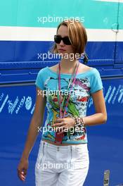 25.07.2004 Hockenheim, Germany,  F1, Sunday, Patricia Papen (GER), girlfriend of Nick Heidfeld (GER) - Formula 1 World Championship, Rd 12, Grosser Mobil 1 Preis von Deutschland, GER, Hockenheimring Baden-Württemberg