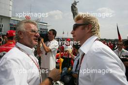 25.07.2004 Hockenheim, Germany, F1, Sunday. July, Willi Weber, GER, Driver - Manager, Portrait, and BORIS BECKER - Formula 1 World Championship, Rd 12, Grosser Mobil 1 Preis von Deutschland, GER, Hockenheimring Baden-Württemberg