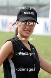 25.07.2004 Hockenheim, Germany,  F1, Sunday, Grid girl - Formula 1 World Championship, Rd 12, Grosser Mobil 1 Preis von Deutschland, GER, Hockenheimring Baden-Württemberg