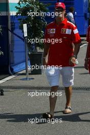 22.07.2004 Hockenheim, Germany, F1, Thursday, July, Michael Schumacher, GER, Ferrari - Formula 1 World Championship, Rd 12, Grosser Mobil 1 Preis von Deutschland, GER, Hockenheimring Baden-Württemberg