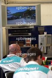 22.07.2004 Hockenheim, Germany, F1, Thursday, July, Sauber Team is watching Tour de France - Formula 1 World Championship, Rd 12, Grosser Mobil 1 Preis von Deutschland, GER, Hockenheimring Baden-Württemberg