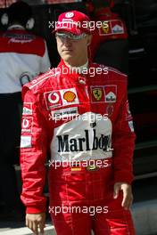 13.08.2004 Budapest, Hungary, F1, Friday, August, Michael Schumacher, GER, Ferrari - Formula 1 World Championship, Practice, Rd 13, Hungarian Grand Prix, HUN, Hungaroring