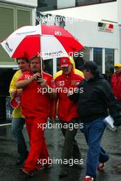 12.09.2004 Monza, Italy F1, Sunday, September, Michael Schumacher, GER, Ferrari in the rain - Formula 1 World Championship, Rd 15, Italian Grand Prix, ITA, Italy