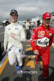 10.10.2004 Suzuka, Japan, F1, Sunday, October, Ralf Schumacher, GER, BMW WilliamsF1 and Michael Schumacher, GER, Ferrari -  Formula 1 World Championship, Rd 17, Japanese Grand Prix, JPN, Japan