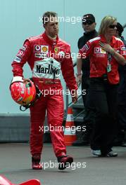 22.05.2004 Monte Carlo, Monaco, F1, Saturday, May, Michael Schumacher, GER, Ferrari after Qualifying - Formula 1 World Championship, Rd 6, Monaco Grand Prix Qualifying,  MCO