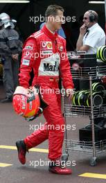 22.05.2004 Monte Carlo, Monaco, F1, Saturday, May, Michael Schumacher, GER, Ferrari after the Qualifying - Formula 1 World Championship, Rd 6, Monaco Grand Prix Qualifying,  MCO