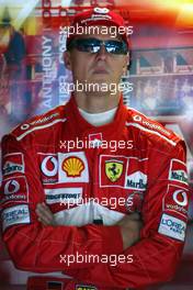 20.05.2004 Monte Carlo, Monaco, F1, Thursday, May, Michael Schumacher, GER, Scuderia Ferrari Marlboro, F2004, Pitlane, Box, Garage - Formula 1 World Championship, Rd 6, Monaco Grand Prix, practice,  MCO