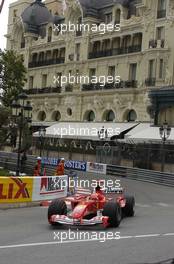 20.05.2004 Monte Carlo, Monaco, F1, Thursday, May, Michael Schumacher, GER, Scuderia Ferrari Marlboro, F2004, Action, Track - Formula 1 World Championship, Rd 6, Monaco Grand Prix, practice,  MCO