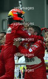 21.03.2004 Sepang, Malaysia, F1, Sunday, March, Michael Schumacher, GER, Ferrari, Ross Brawn, GBR, Ferrari, Technical Director, Portrait, Formula 1 World Championship, Race, Rd 2, Malaysian Grand Prix, KUL, Kuala Lumpur