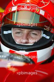 02.06.2004 Silverstone, England. Wednesday, June, Michael Schumacher, GER, Ferrari, F1 testing, Silverstone, Great Britain