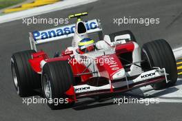 23.04.2004 Imola, San Marino, F1, Friday, April, Ricardo Zonta, BRA, Testdriver, Panasonic Toyota Racing, TF104, Action, Track - Practice, Formula 1 World Championship, Rd 4, San Marino Grand Prix, RSM
