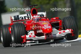 23.04.2004 Imola, San Marino, F1, Friday, April, Rubens Barrichello, BRA, Scuderia Ferrari Marlboro, F2004, Action, Track, - Practice, Formula 1 World Championship, Rd 4, San Marino Grand Prix, RSM