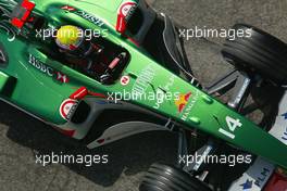 23.04.2004 Imola, San Marino, F1, Friday, April, Mark Webber, AUS, Jaguar Racing, R5, Action, Track - Practice, Formula 1 World Championship, Rd 4, San Marino Grand Prix, RSM