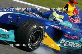 23.04.2004 Imola, San Marino, F1, Friday, April, Giancarlo Fisichella, ITA, Sauber, C23, Action, Track - Practice, Formula 1 World Championship, Rd 4, San Marino Grand Prix, RSM