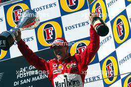25.04.2004 Imola, San Marino, F1, Sunday, April, Michael Schumacher, GER, Ferrari, Portrait - Podium, Formula 1 World Championship, Rd 4, San Marino Grand Prix, RSM