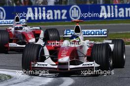 25.04.2004 Imola, San Marino, F1, Sunday, April, Cristiano da Matta, BRA, Panasonic Toyota Racing, TF104, Action, Track - Formula 1 World Championship, race, Rd 4, San Marino Grand Prix, RSM