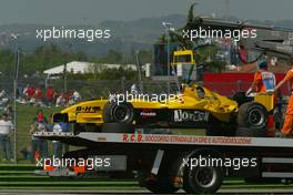 24.04.2004 Imola, San Marino, F1, Saturday, April, Giorgio Pantano, ITA, Jordan, EJ14, Action, Track - Practice, Formula 1 World Championship, Rd 4, San Marino Grand Prix, RSM