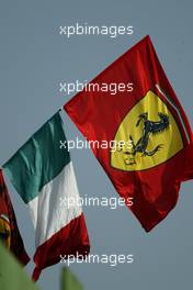24.04.2004 Imola, San Marino, F1, Saturday, April, Ferrari flag - Practice, Formula 1 World Championship, Rd 4, San Marino Grand Prix, RSM