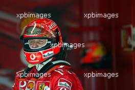 24.04.2004 Imola, San Marino, F1, Saturday, April, Michael Schumacher, GER, Scuderia Ferrari Marlboro, F2004, Pitlane, Box, Garage- Formula 1 World Championship, Rd 4, San Marino Grand Prix, RSM