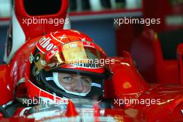 24.04.2004 Imola, San Marino, F1, Saturday, April, Michael Schumacher, GER, Scuderia Ferrari Marlboro, F2004, Pitlane, Box, Garage - Practice, Formula 1 World Championship, Rd 4, San Marino Grand Prix, RSM