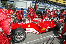 25.04.2004 Imola, San Marino, F1, Sunday, April, Michael Schumacher, GER, Ferrari - Formula 1 World Championship, Rd 4, San Marino Grand Prix, RSM