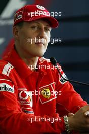 22.04.2004 Imola, San Marino, F1, Thursday, April, Michael Schumacher, GER, Ferrari - Formula 1 World Championship, Official FIA Press Conference,  Rd 4, San Marino Grand Prix, RSM