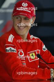 22.04.2004 Imola, San Marino, F1, Thursday, April, Michael Schumacher, GER, Ferrari - Formula 1 World Championship, Official FIA Press Conference,  Rd 4, San Marino Grand Prix, RSM