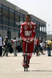 18.06.2004 Indianapolis, USA, F1, Friday, June, Michael Schumacher, GER, Ferrari - Formula 1 World Championship, Rd 9, USA Grand Prix, USA